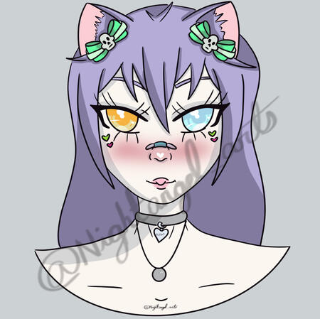 Cat girl headshot