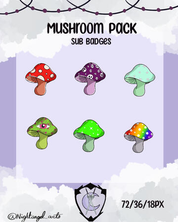 Mushroom badge pack